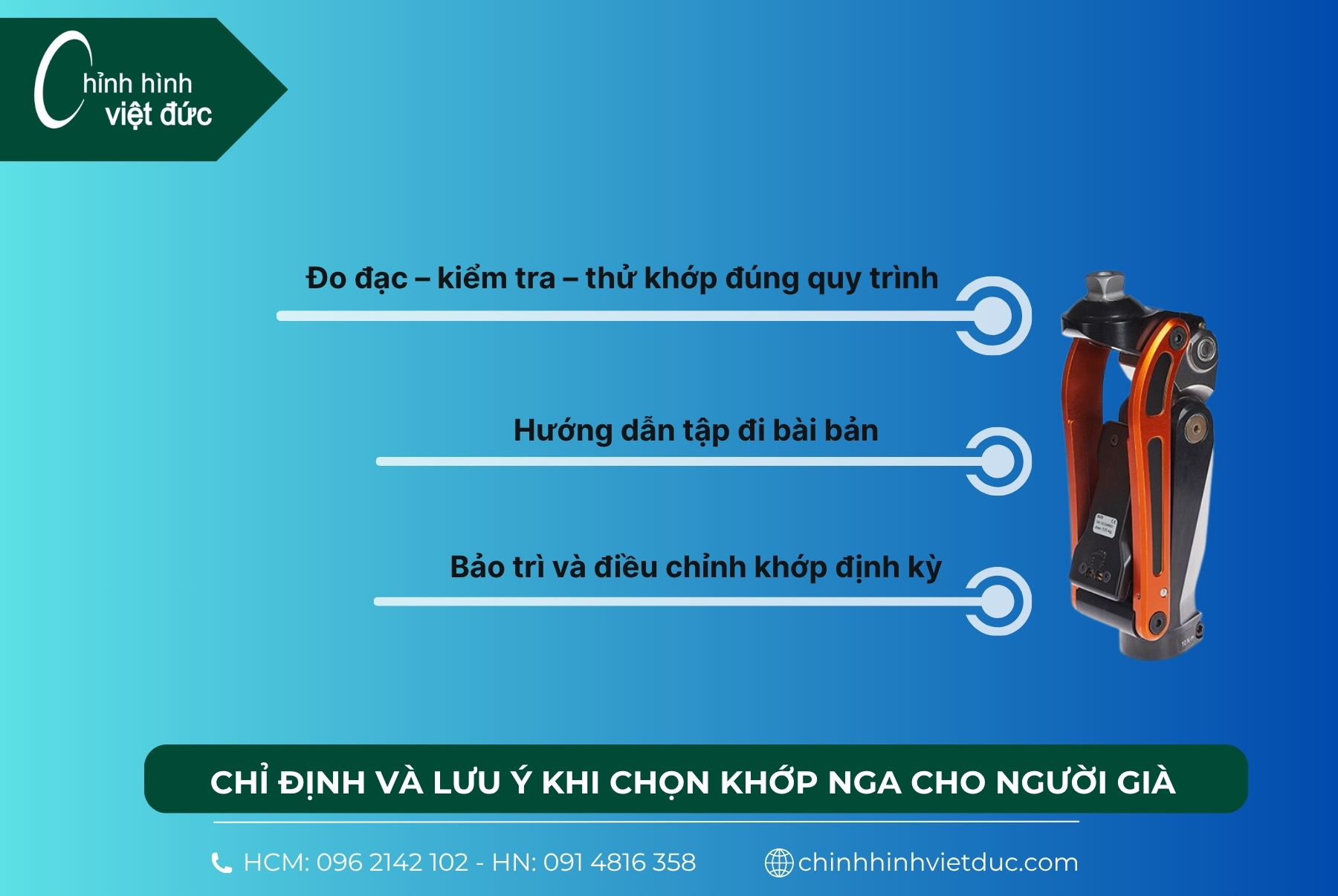 Vì sao nên chọn khớp Nga cho người già đi chân giả trên gối