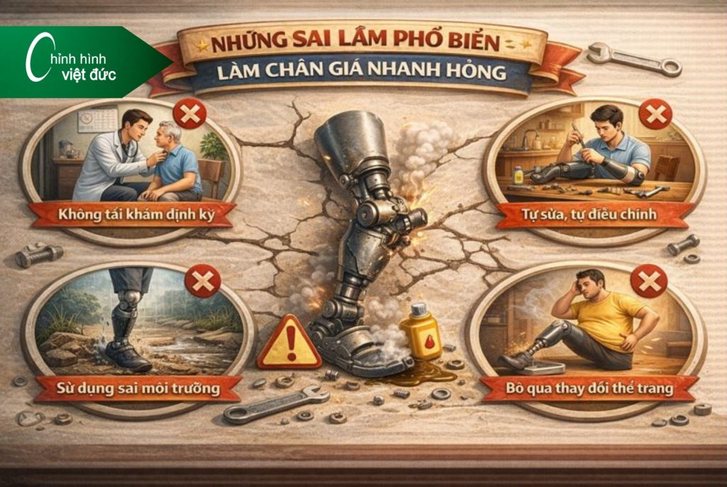 Bí kíp giữ chân giả bền đẹp cho từng loại cắt cụt