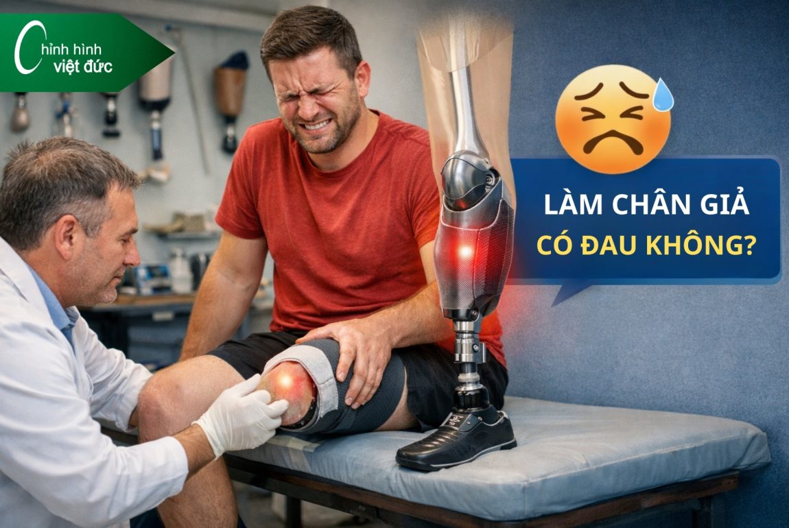 Làm chân giả có đau không
