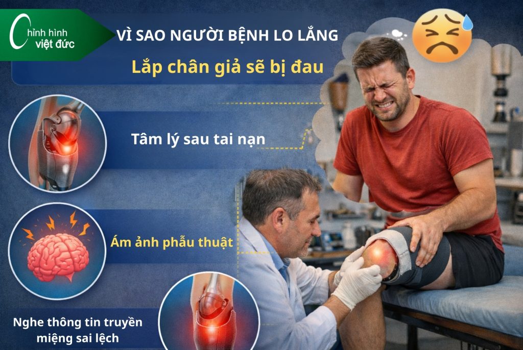 Làm chân giả có đau không