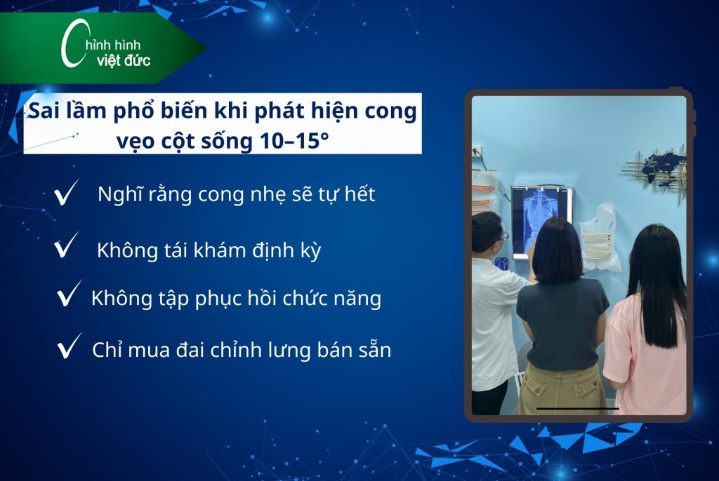 Cong vẹo cột sống 10–15 độ có cần nẹp không