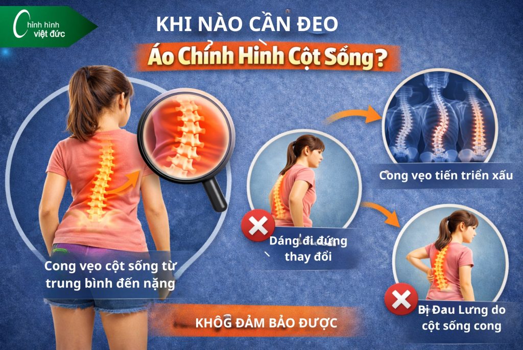 Đeo áo chỉnh hình cong vẹo cột sống có khỏi không