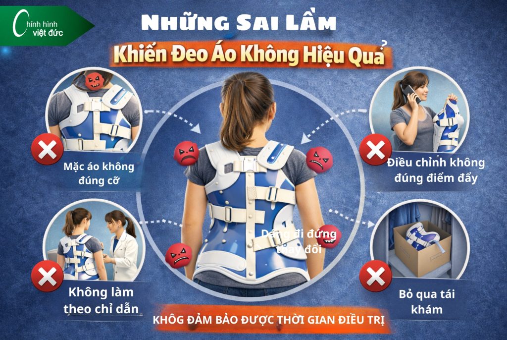 Đeo áo chỉnh hình cong vẹo cột sống có khỏi không