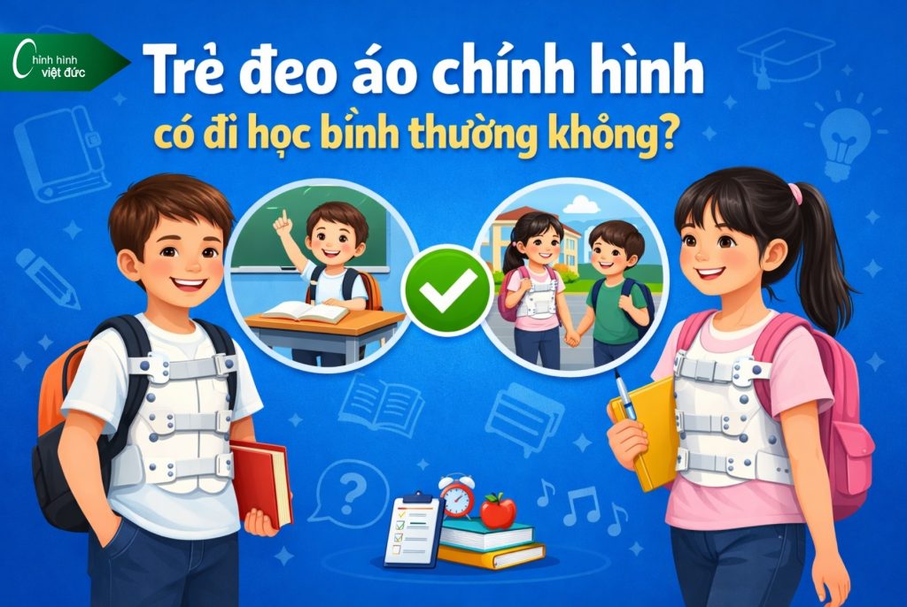 trẻ đeo áo chỉnh hình có ảnh hướng sinh hoạt học tập không