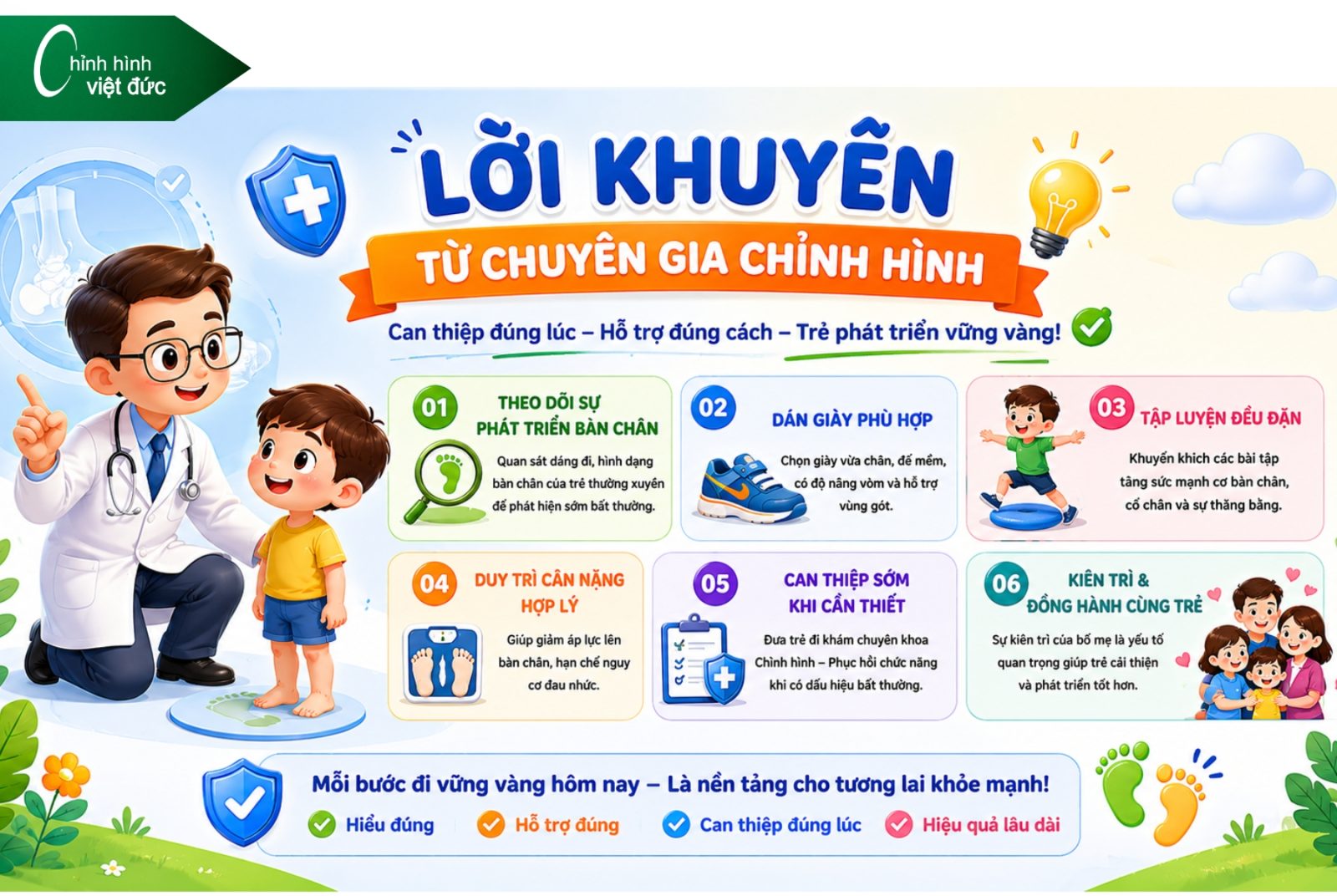 Bàn chân bẹt có tự hết khi lớn không
