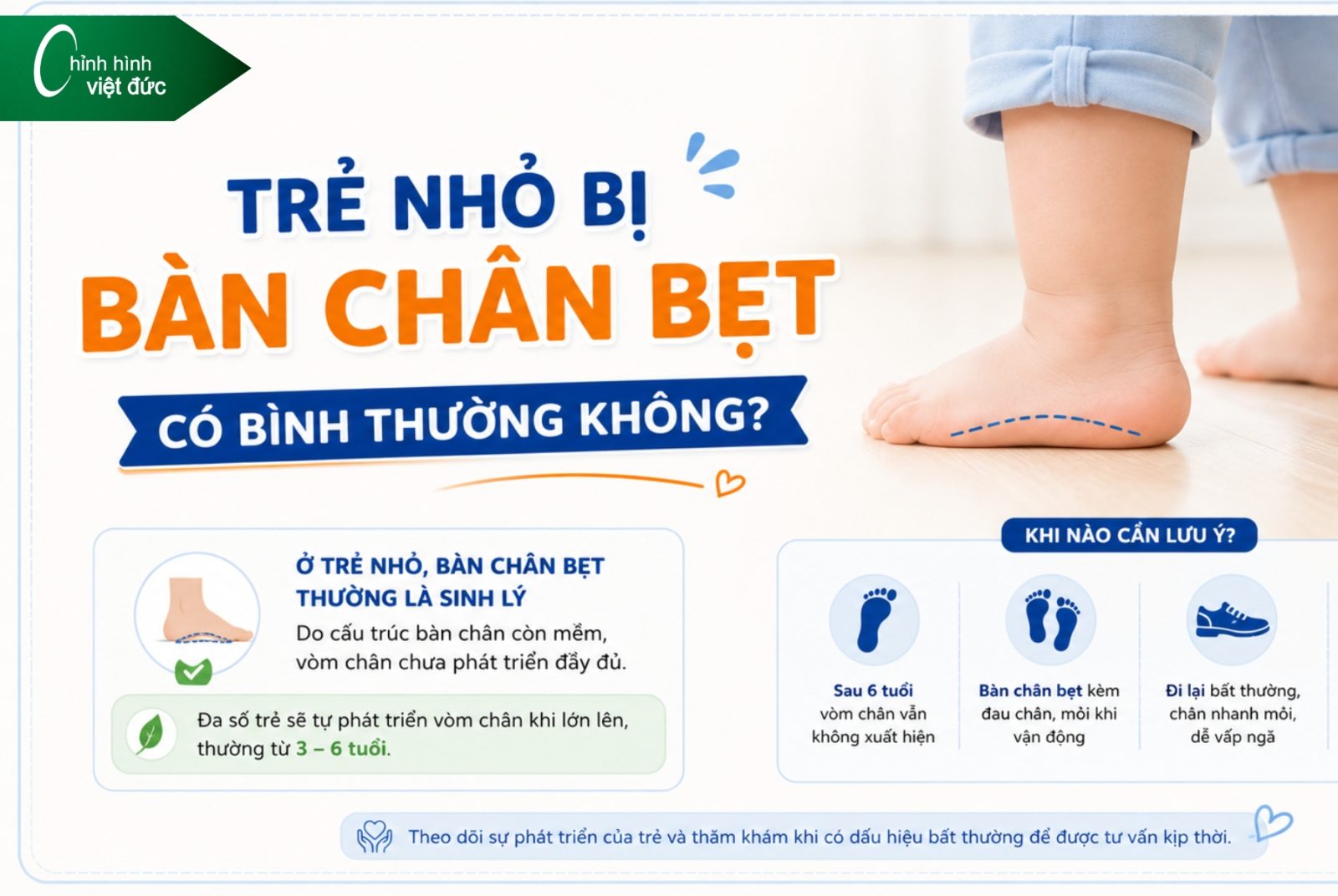 Bàn chân bẹt có tự hết khi lớn không