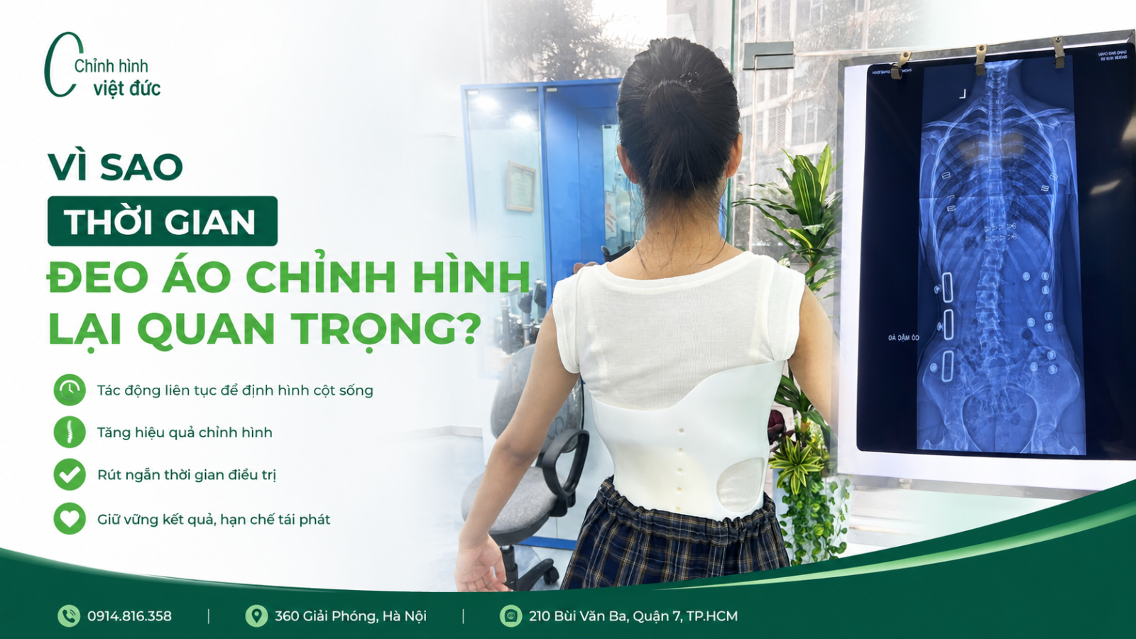 Đeo áo chỉnh hình bao nhiêu giờ mỗi ngày