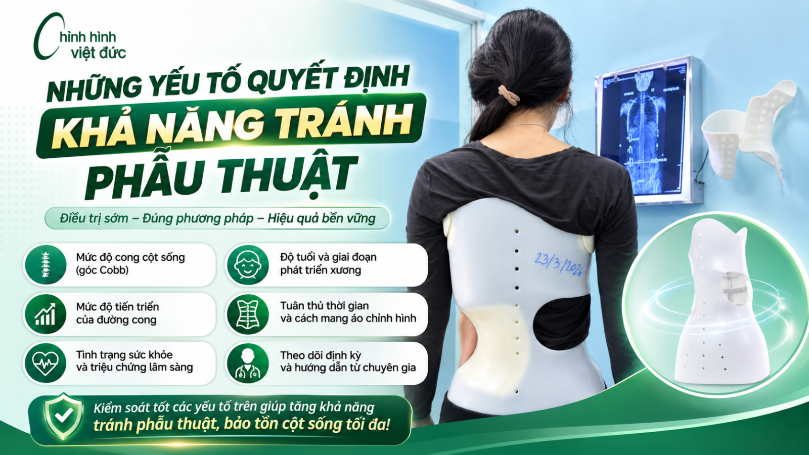 Áo chỉnh hình có thay thế phẫu thuật 