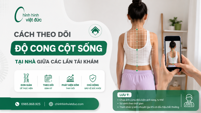 Cách theo dõi độ cong cột sống tại nhà