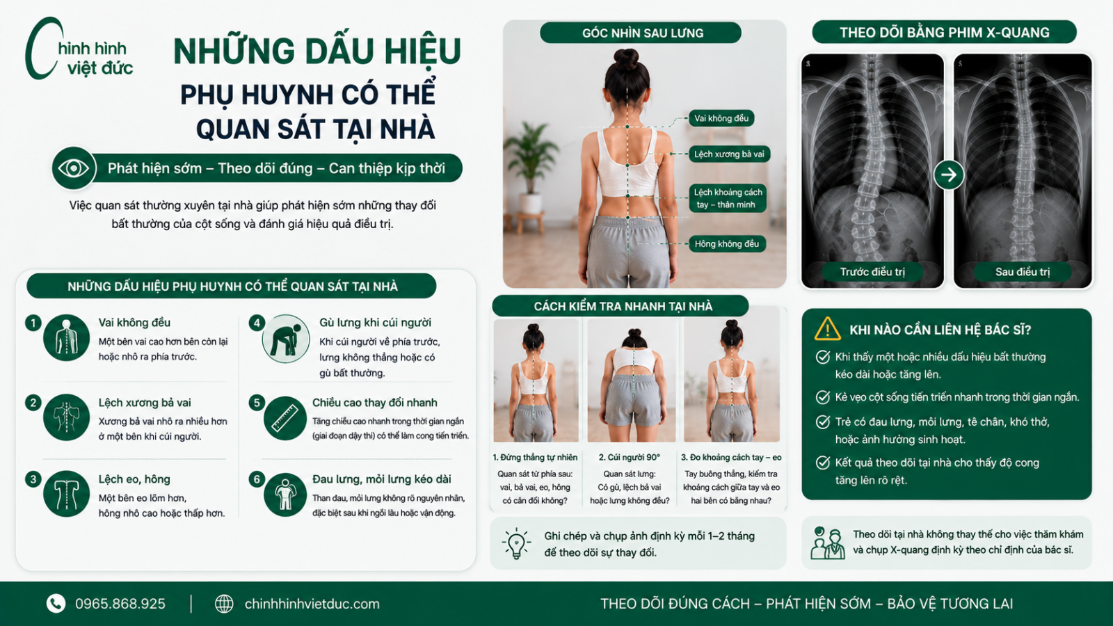 Cách theo dõi cột sống tại nhà