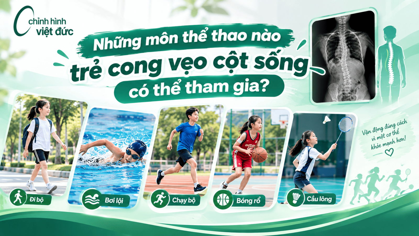 Con có chơi thể thao khi mặc áo chỉnh hình 