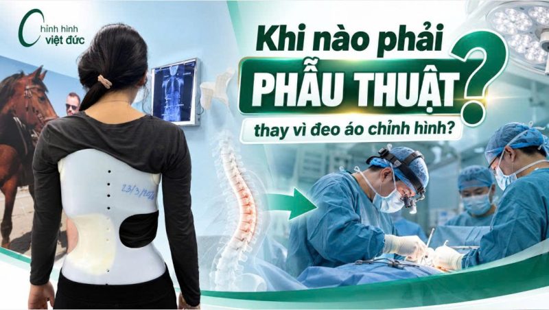 Khi nào cần phẫu thuật thay vì đeo áo chỉnh hình